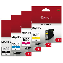 4 Pack Canon PGI-1600XL Genuine Bundle