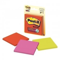 Post-It Super Sticky Notes 3321-SSAN Miami 76 x 76mm 3-Pack - Box of 6