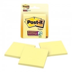 Post-It Super Sticky Notes Canary Yellow 76 x 76mm 3-Pack - Box of 6