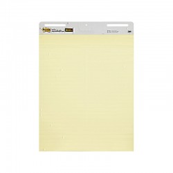 Post-It Lined Easel Pads Canary Yellow 635 x 762mm - Box of 2