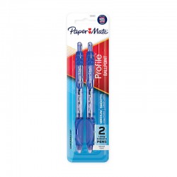 Paper Mate Profile Retractable 1.0 Ball Pen Blue - Pack of 2 - Box of 6
