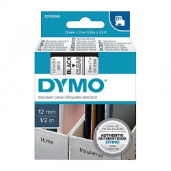 DYMO S0720500 Black on Clear Label Tape