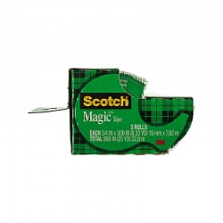 Scotch Magic Tape 3105 19mmX7.6M - Pack of 3 - Box of 6