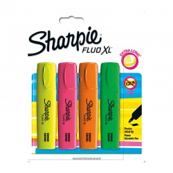 Sharpie Fluo XL Hiliter - Pack of 4 - Box of 12
