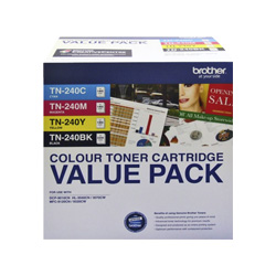 4 Pack Brother TN-240 Genuine Value Pack